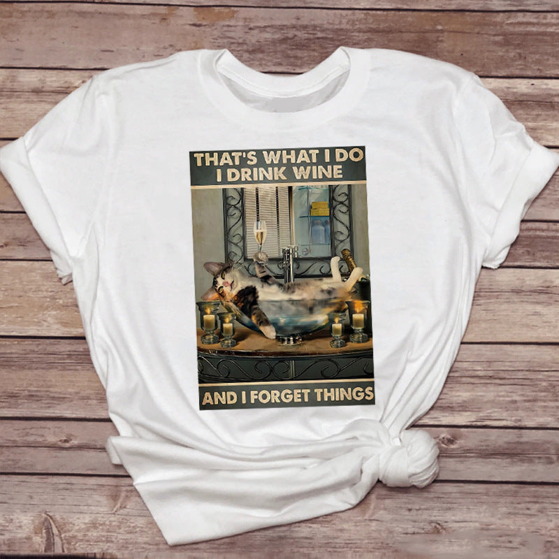 Pet-Drinking-Coffee Funny Cat Tops Tshirt-Sevenedge Perfect Gifts