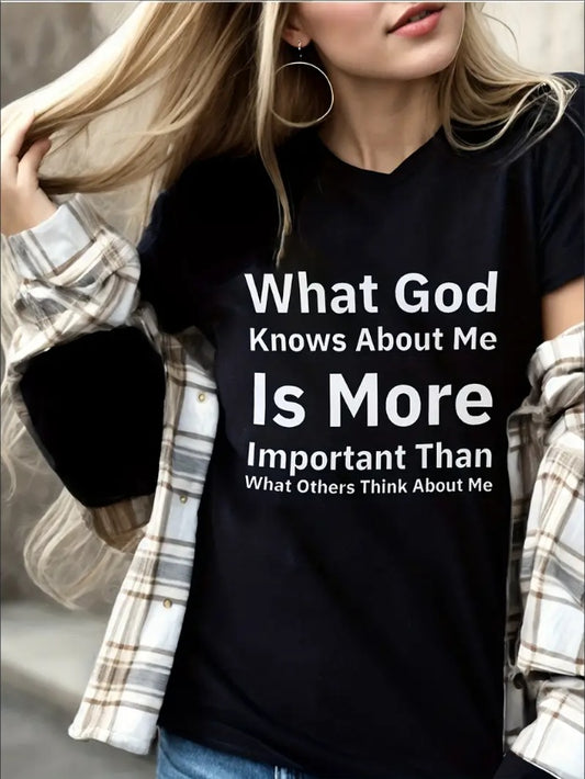 God Knows About Me Ladies Tshirt-Sevenedge Perfect Gifts