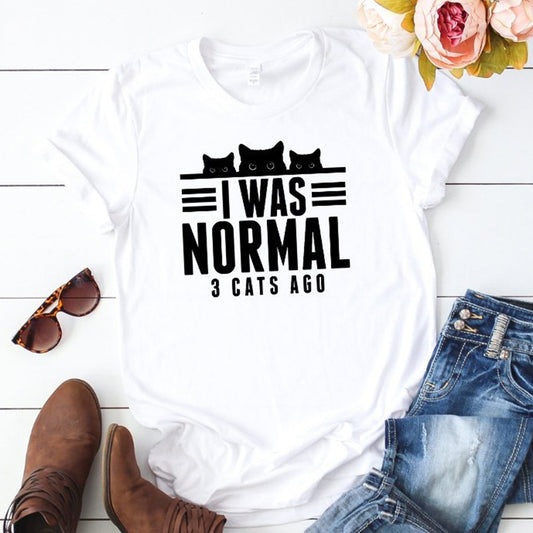 I Was Mormal 3 Cats Ago Tshirt-Sevenedge Perfect Gifts