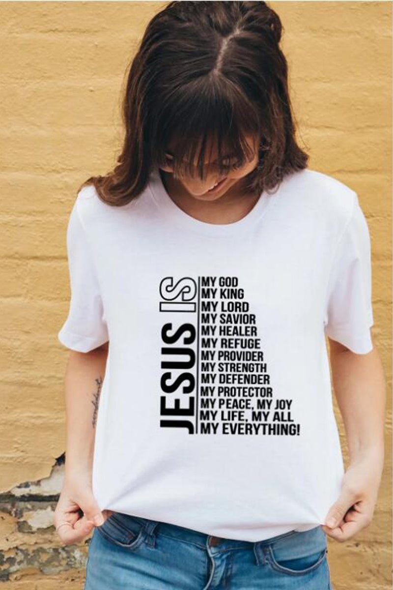 Jesus Is My God King Everything Women Vintage Tops Tshirts-Sevenedge Perfect Gifts