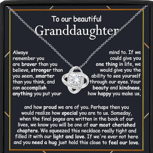 To Our Beautiful Granddaughter | Alway Remember Loveknot Necklace-Sevenedge Perfect Gifts