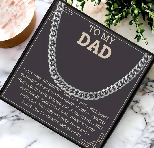 To My Dad | I May Have Outgrown Your Lap Cuban Link Chain-Sevenedge Perfect Gifts