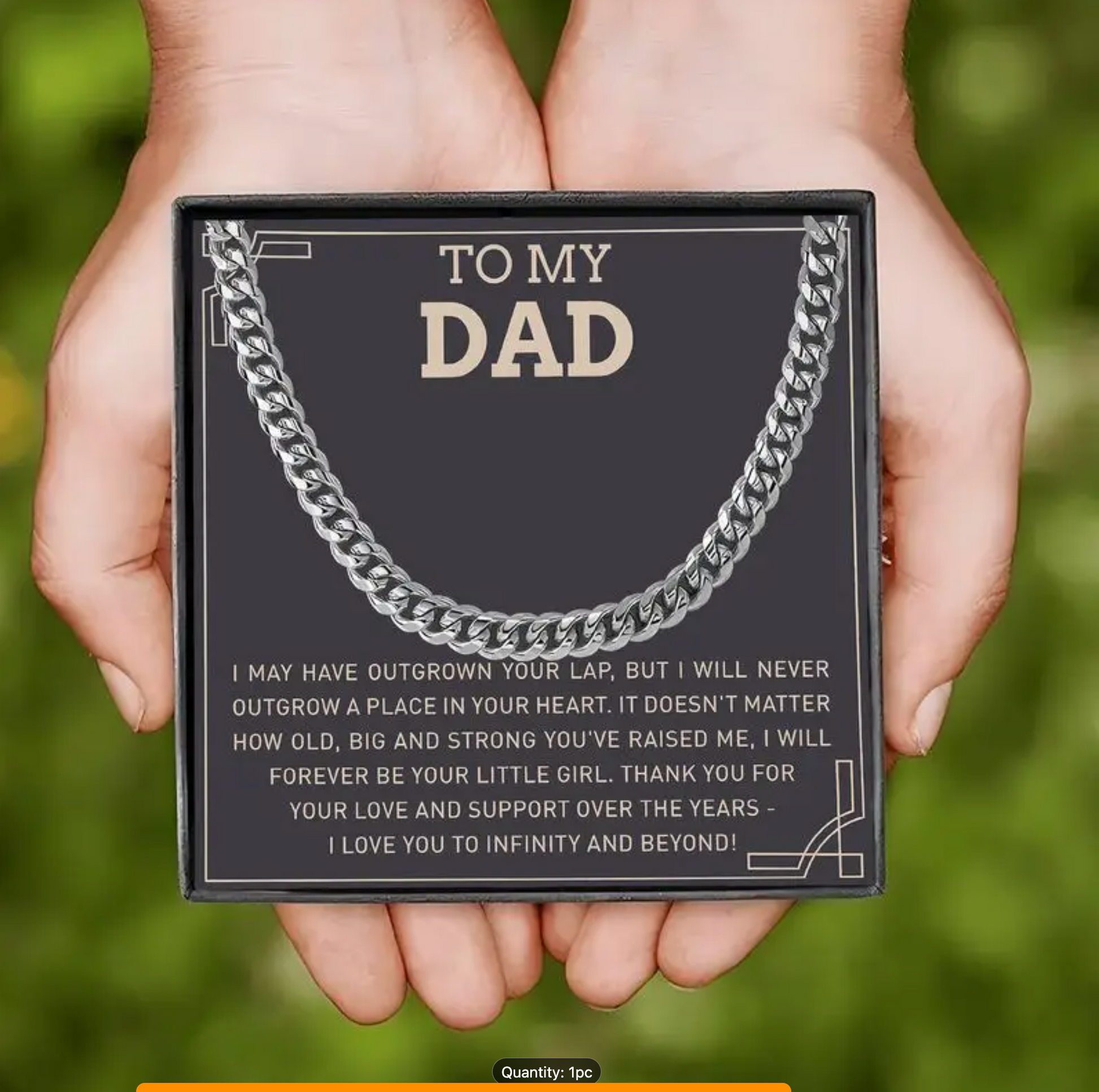 To My Dad | I May Have Outgrown Your Lap Cuban Link Chain-Sevenedge Perfect Gifts