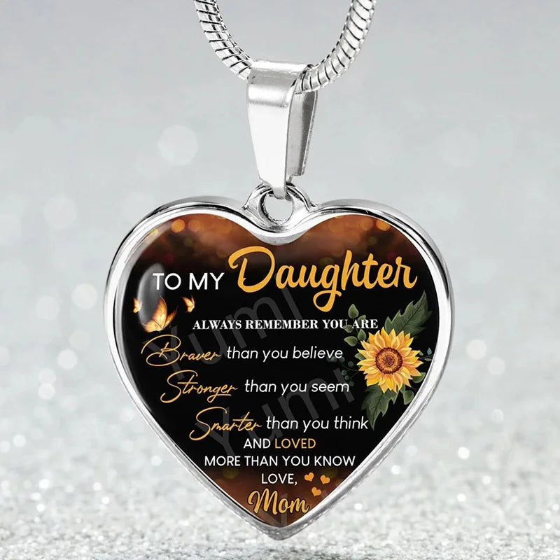 To My Daughter | Always Remember Pendant Heart Necklace-Sevenedge Perfect Gifts