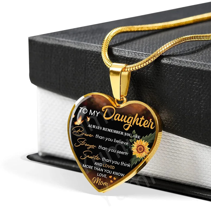 To My Daughter | Always Remember Pendant Heart Necklace-Sevenedge Perfect Gifts