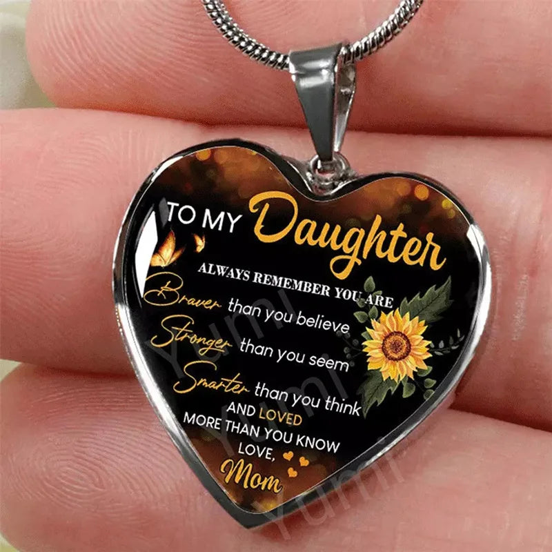 To My Daughter | Always Remember Pendant Heart Necklace-Sevenedge Perfect Gifts