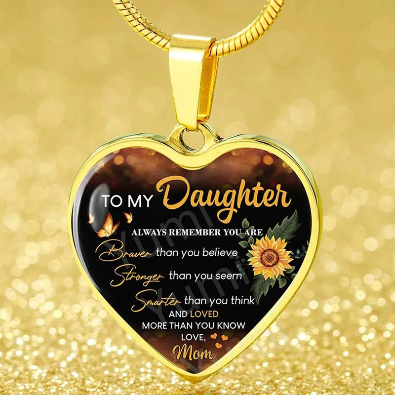 To My Daughter | Always Remember Pendant Heart Necklace-Sevenedge Perfect Gifts