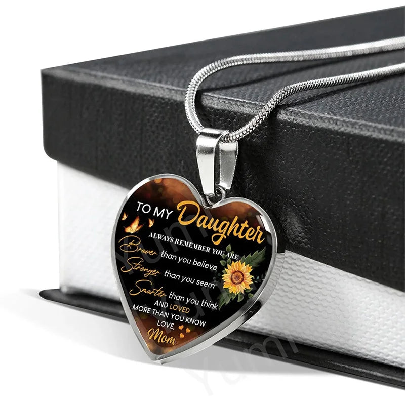 To My Daughter | Always Remember Pendant Heart Necklace-Sevenedge Perfect Gifts