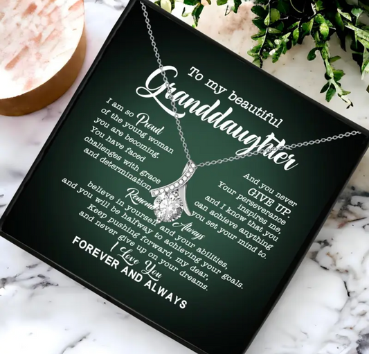 To My Beautiful Granddaughter | I am So Proud Alluring Necklace-Sevenedge Perfect Gifts