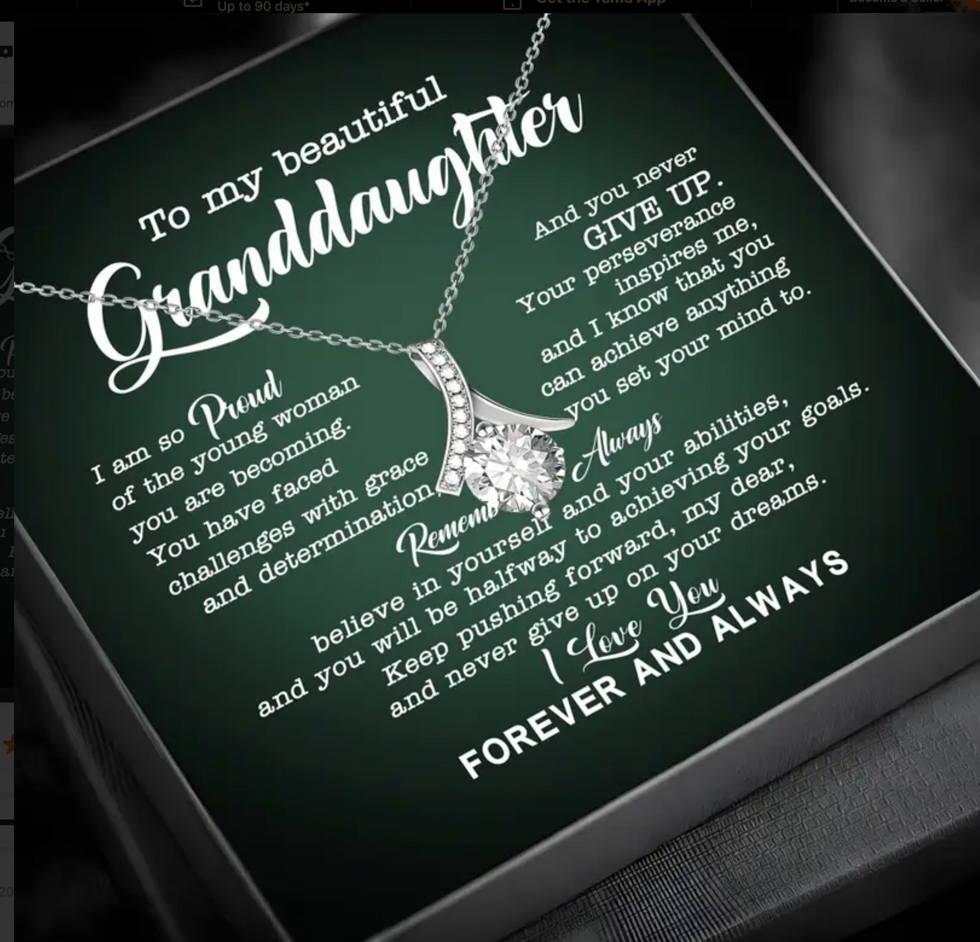 To My Beautiful Granddaughter | I am So Proud Alluring Necklace-Sevenedge Perfect Gifts