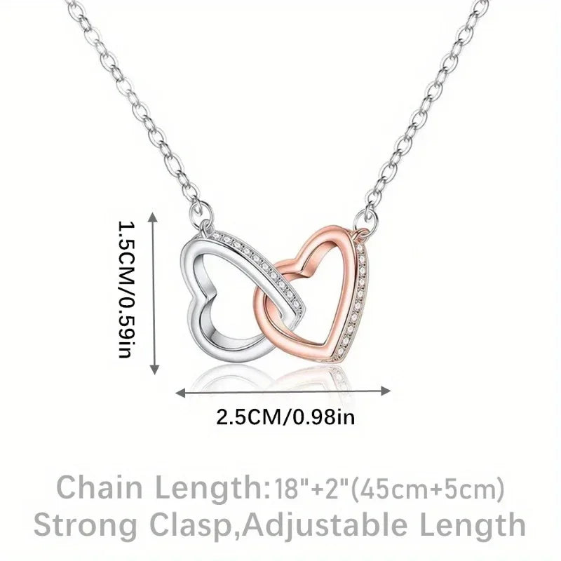 To Grandma | Through Small Kindness Interlocking Heart Necklace-Sevenedge Perfect Gifts