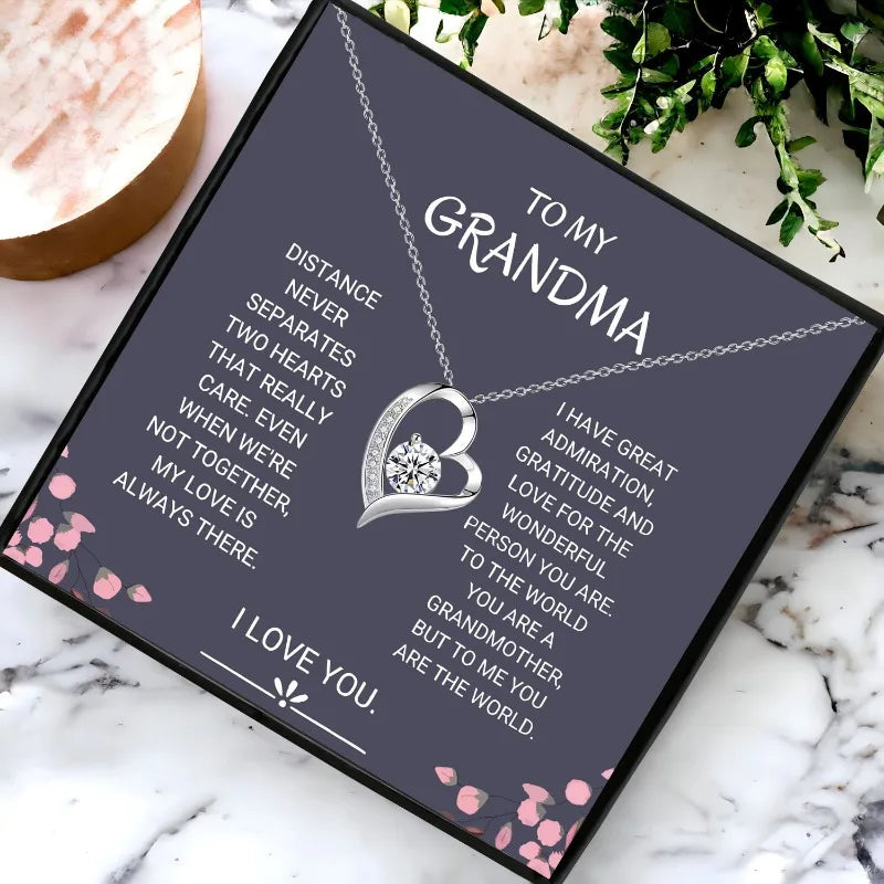 To My Grandmother | Distance Never Separate Forever Love Necklace-Sevenedge Perfect Gifts