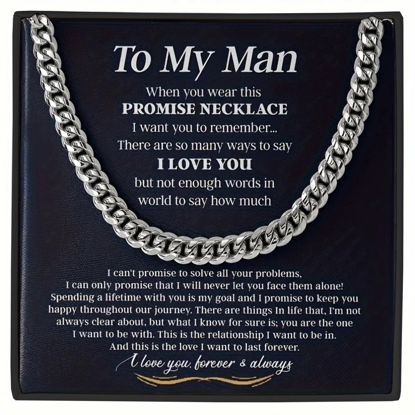 To My Man | When You Wear This Cuban Chain Necklace-Sevenedge Perfect Gifts
