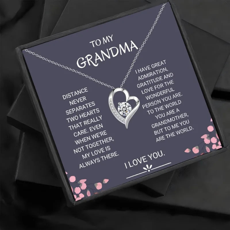 To My Grandmother | Distance Never Separate Forever Love Necklace-Sevenedge Perfect Gifts