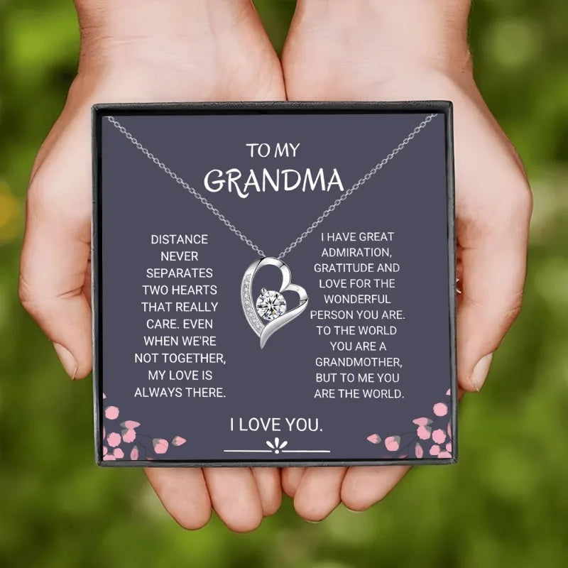 To My Grandmother | Distance Never Separate Forever Love Necklace-Sevenedge Perfect Gifts