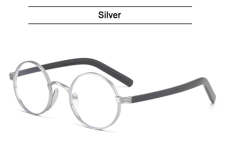 Photochromic Pure Titanium Round Frame Handmade Eyeglasses-Sevenedge Perfect Gifts