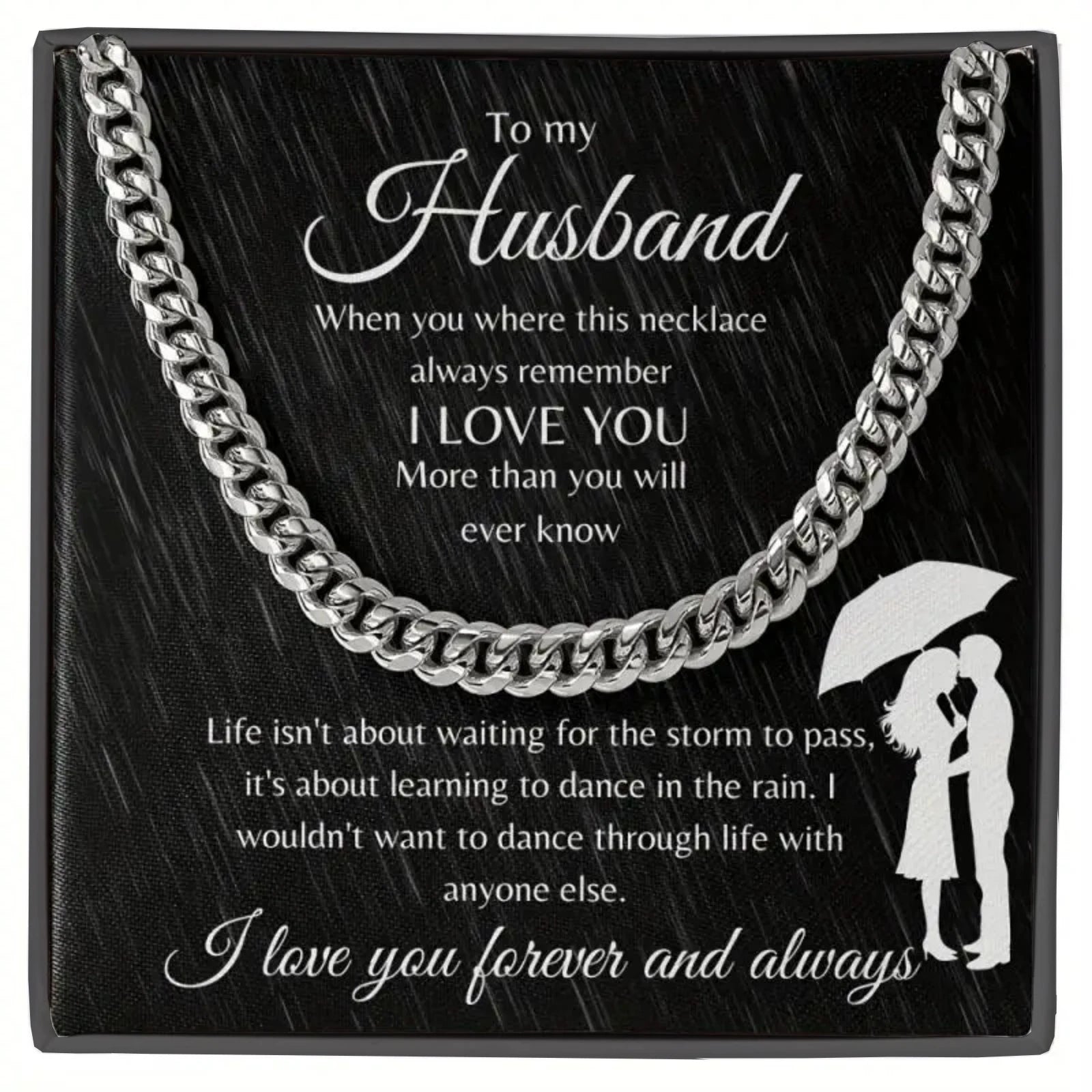 To My Husband | When You Wear This Necklace Cuban Link Chain-Sevenedge Perfect Gifts