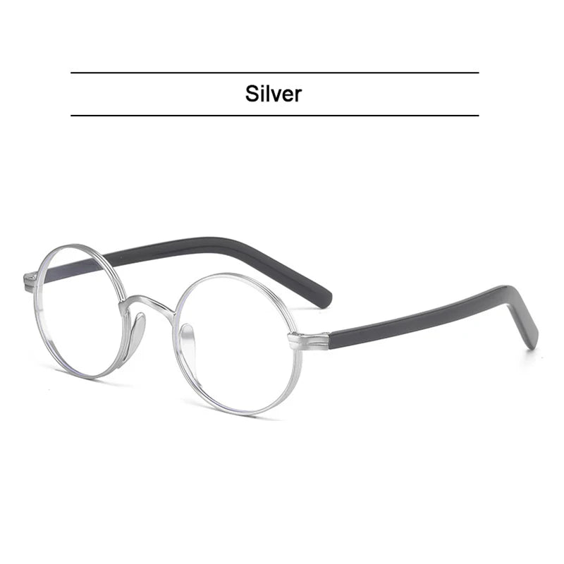Photochromic Pure Titanium Round Frame Handmade Eyeglasses-Sevenedge Perfect Gifts