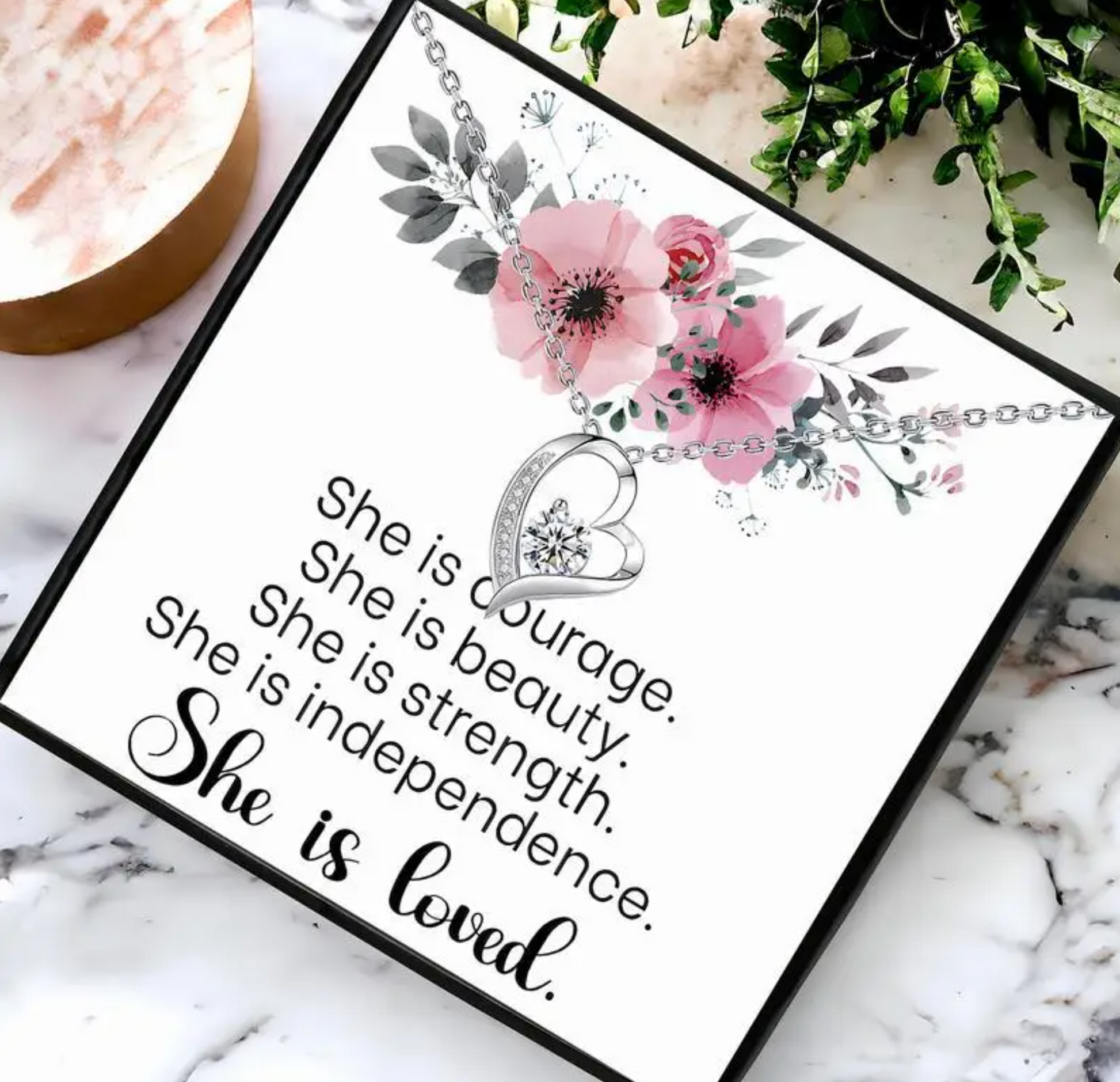 To My Granddaughter | She Is Courage Forever Necklace-Sevenedge Perfect Gifts