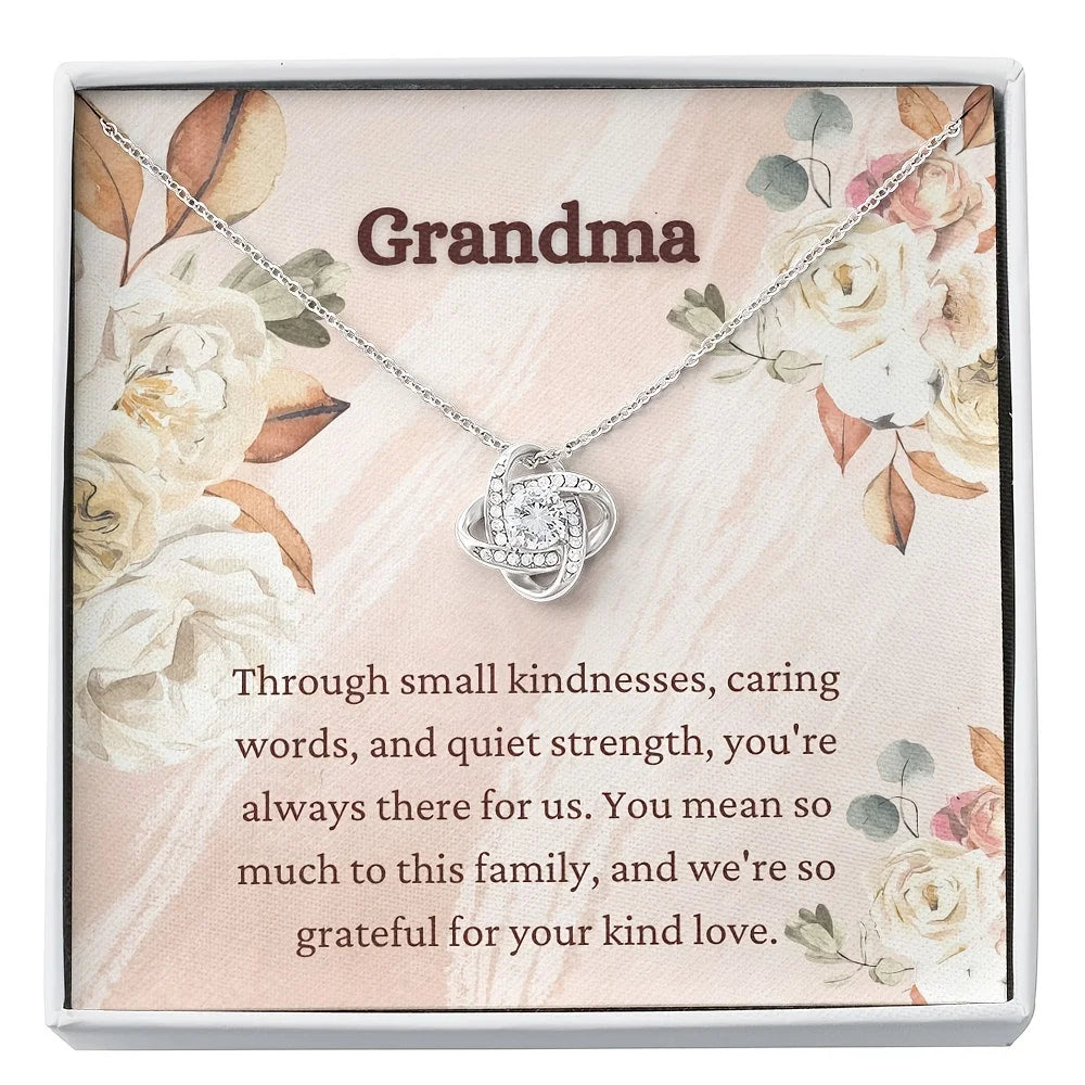 To Grandma | Through Small Kindness Loveknot Necklace-Sevenedge Perfect Gifts
