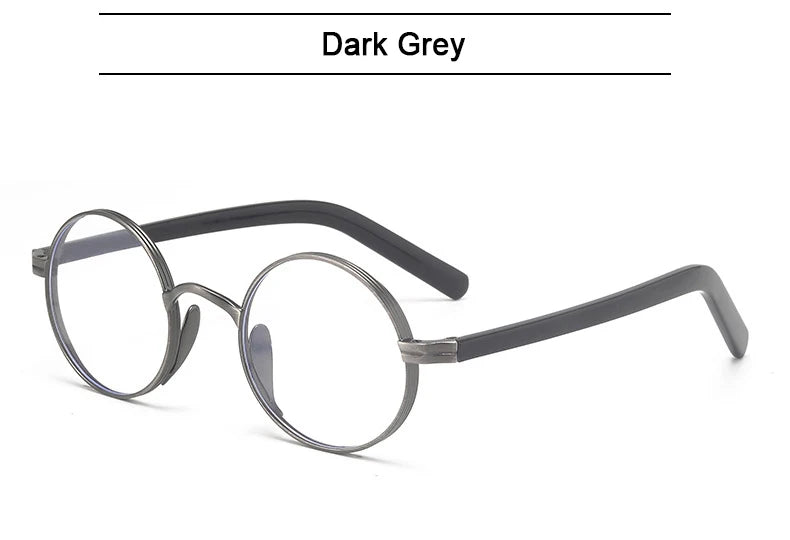 Photochromic Pure Titanium Round Frame Handmade Eyeglasses-Sevenedge Perfect Gifts