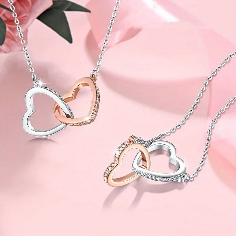 To Grandma | Through Small Kindness Interlocking Heart Necklace-Sevenedge Perfect Gifts