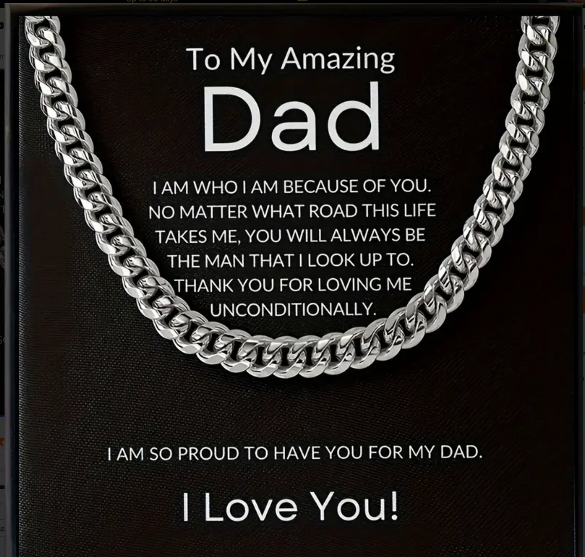 To My Amazing Dad | Cuban Link Chain-Sevenedge Perfect Gifts