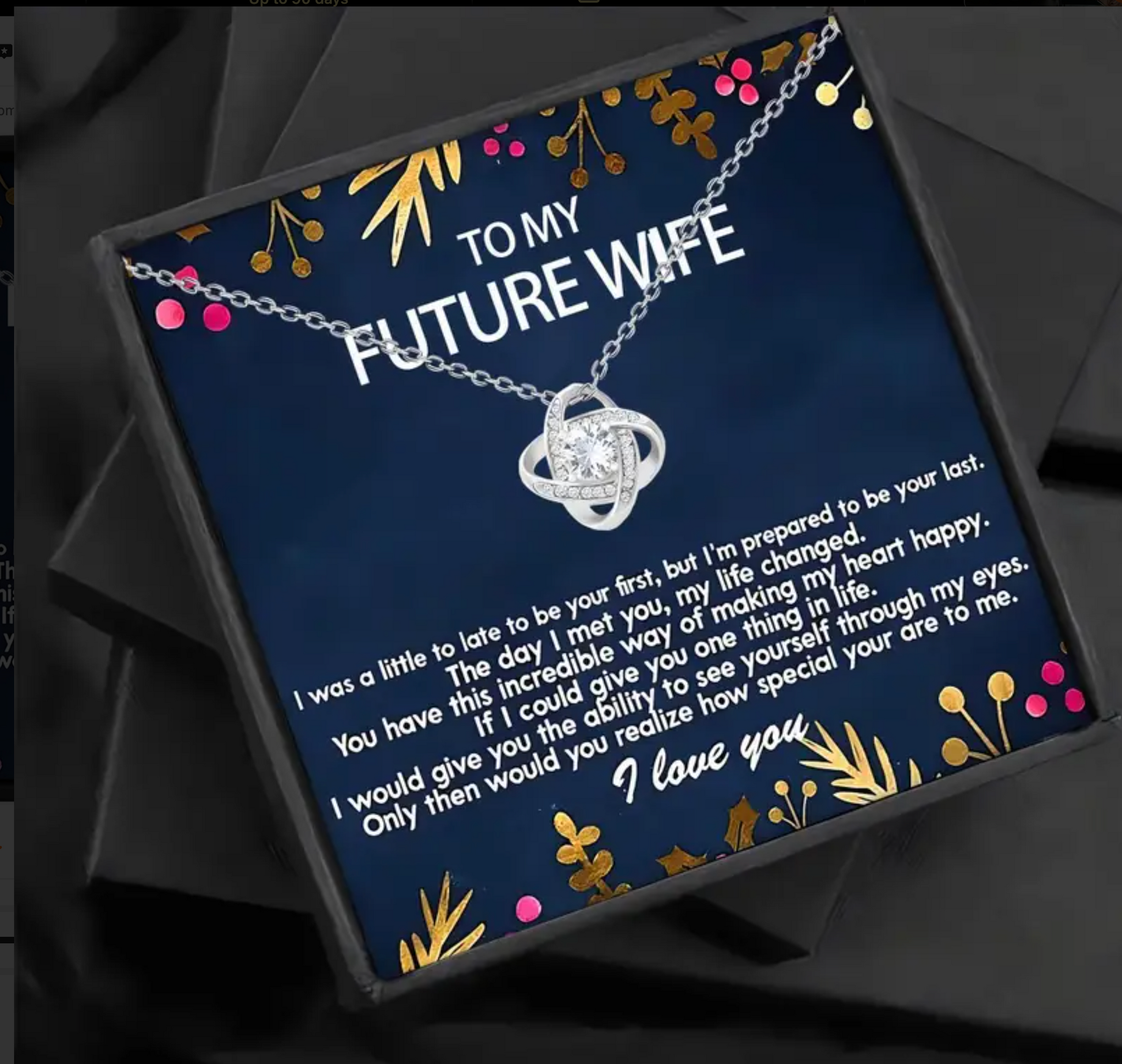 To My Futuere Wife | Loveknot Necklace-Sevenedge Perfect Gifts