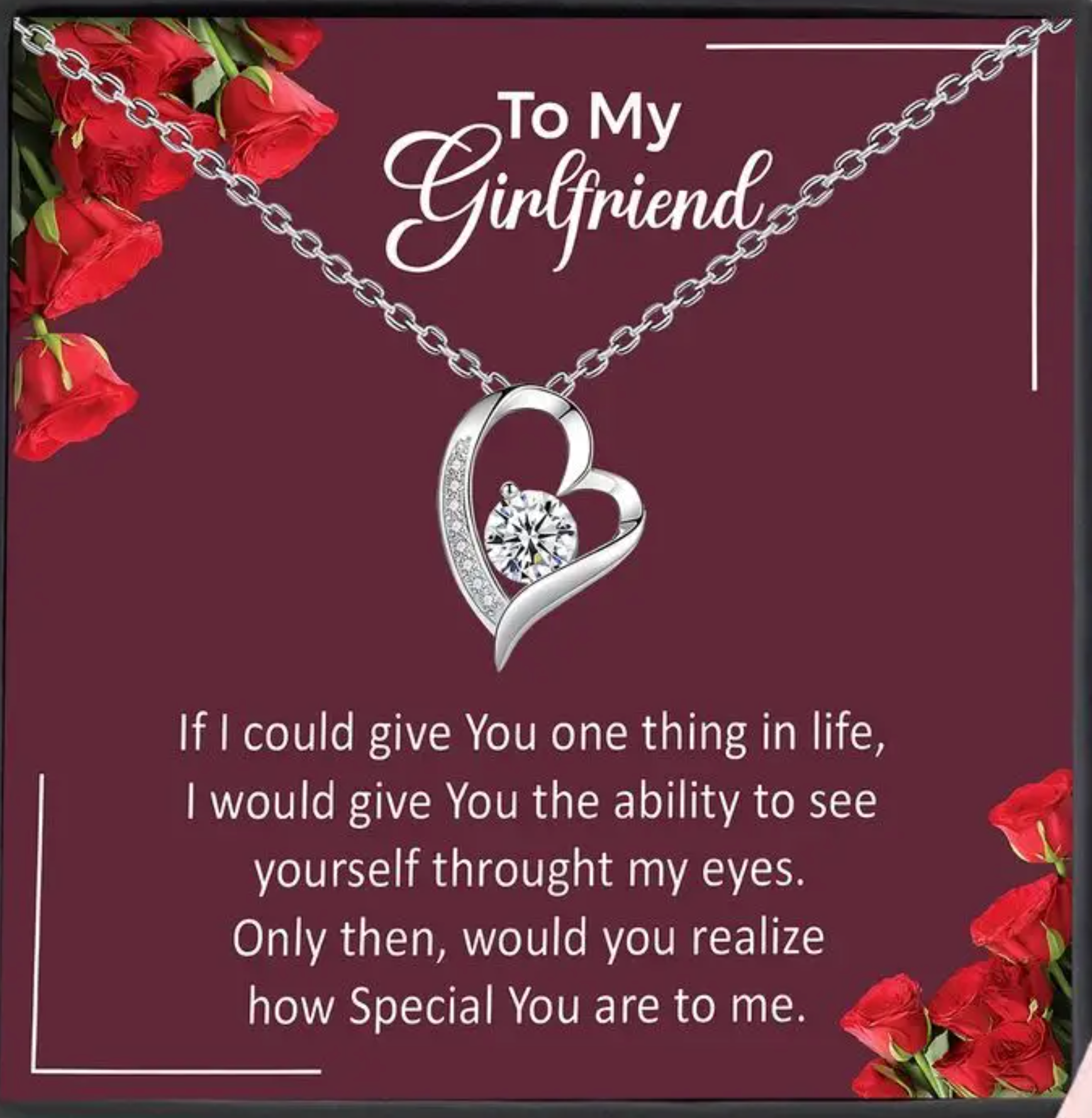 To My Girlfriend | If I Could Give You One Thing In Life Forever Love Necklace-Sevenedge Perfect Gifts