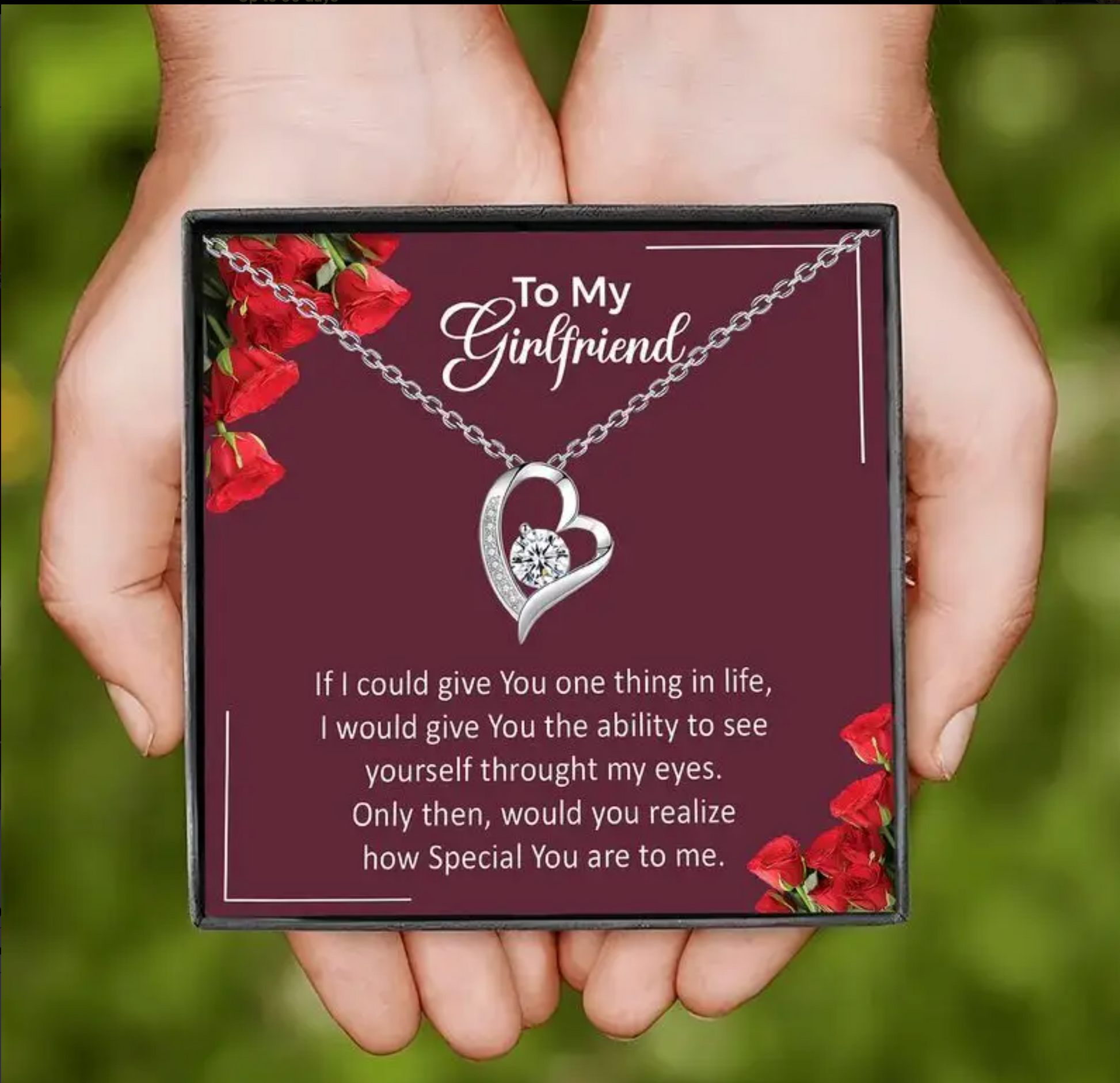 To My Girlfriend | If I Could Give You One Thing In Life Forever Love Necklace-Sevenedge Perfect Gifts