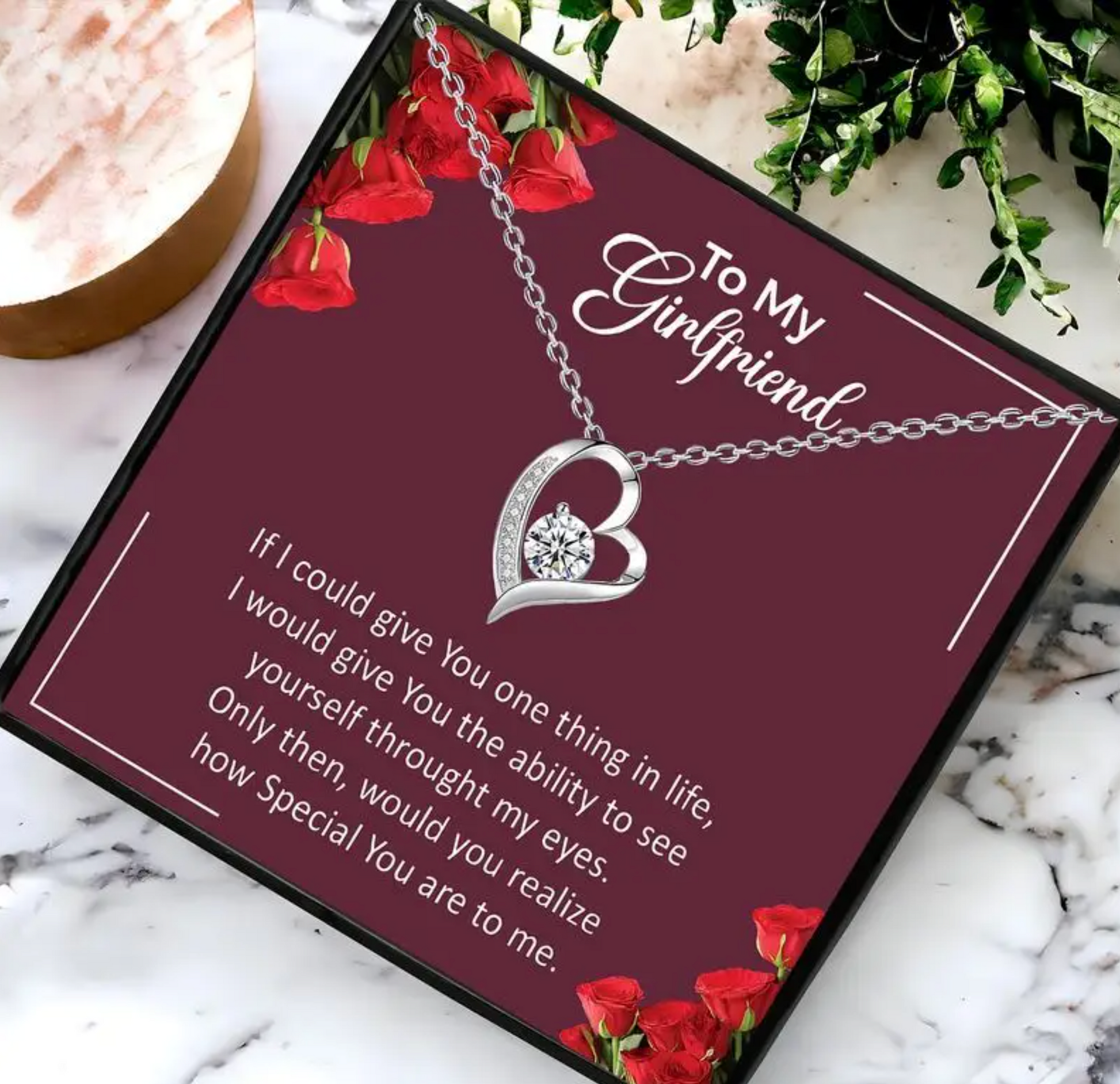 To My Girlfriend | If I Could Give You One Thing In Life Forever Love Necklace-Sevenedge Perfect Gifts