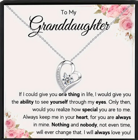 To My Granddaughter | If I could Give You One Thing Forevwr Love Necklace-Sevenedge Perfect Gifts