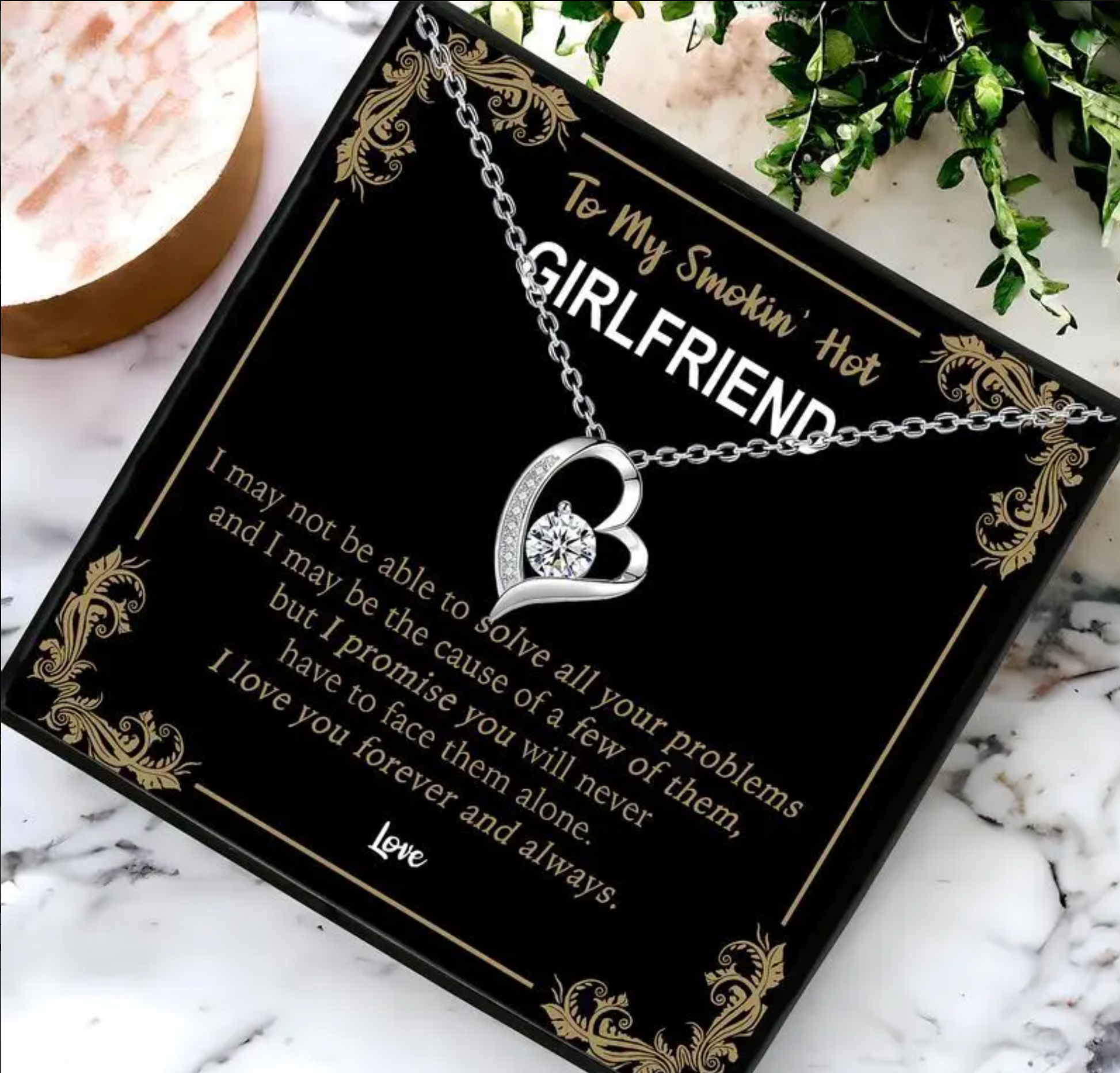 To My Smokin Hot Girlfriend | I May Not Be Able To Solve All Forever Love Necklace-Sevenedge Perfect Gifts