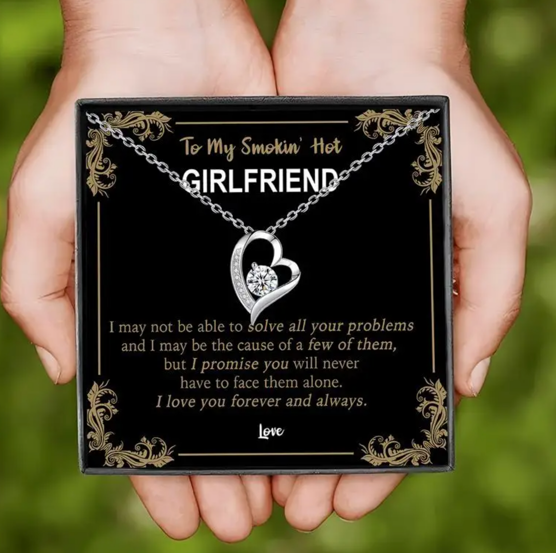 To My Smokin Hot Girlfriend | I May Not Be Able To Solve All Forever Love Necklace-Sevenedge Perfect Gifts