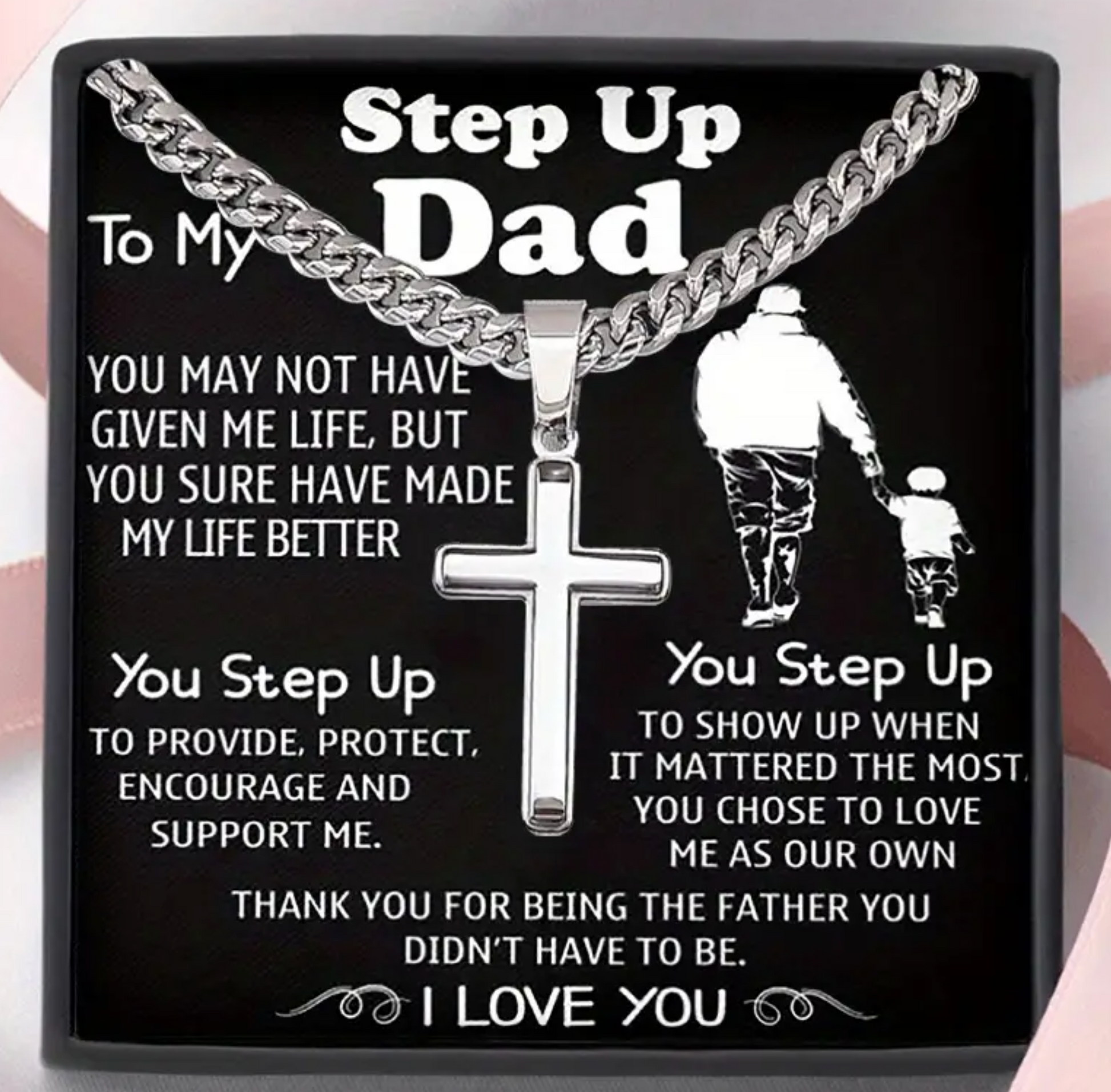 To My Stepup Dad | You May Not Have Cuban Link Chain Necklace-Sevenedge Perfect Gifts