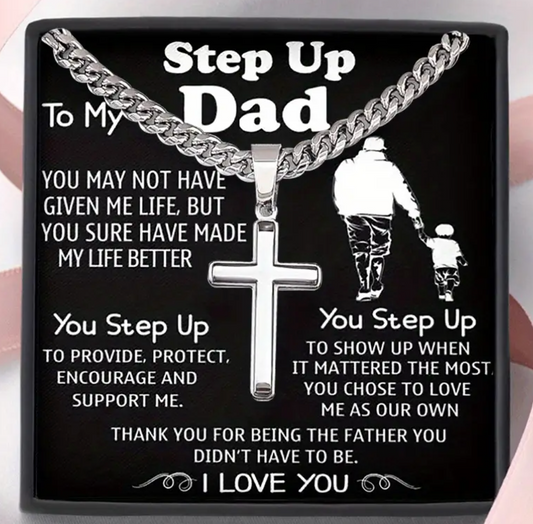 To My Stepup Dad | You May Not Have Cuban Link Chain Necklace-Sevenedge Perfect Gifts