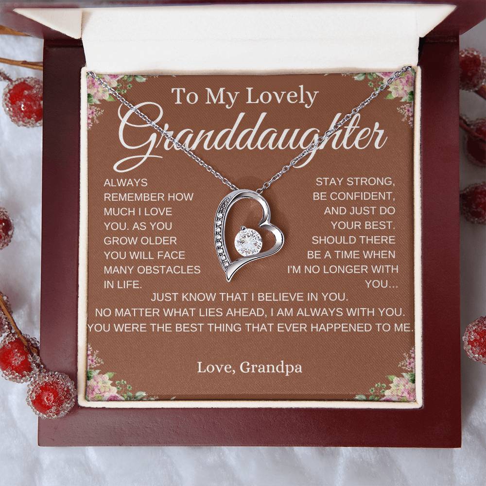 To My Granddaughter | Always Remember Forever Love Necklace-Sevenedge Perfect Gifts
