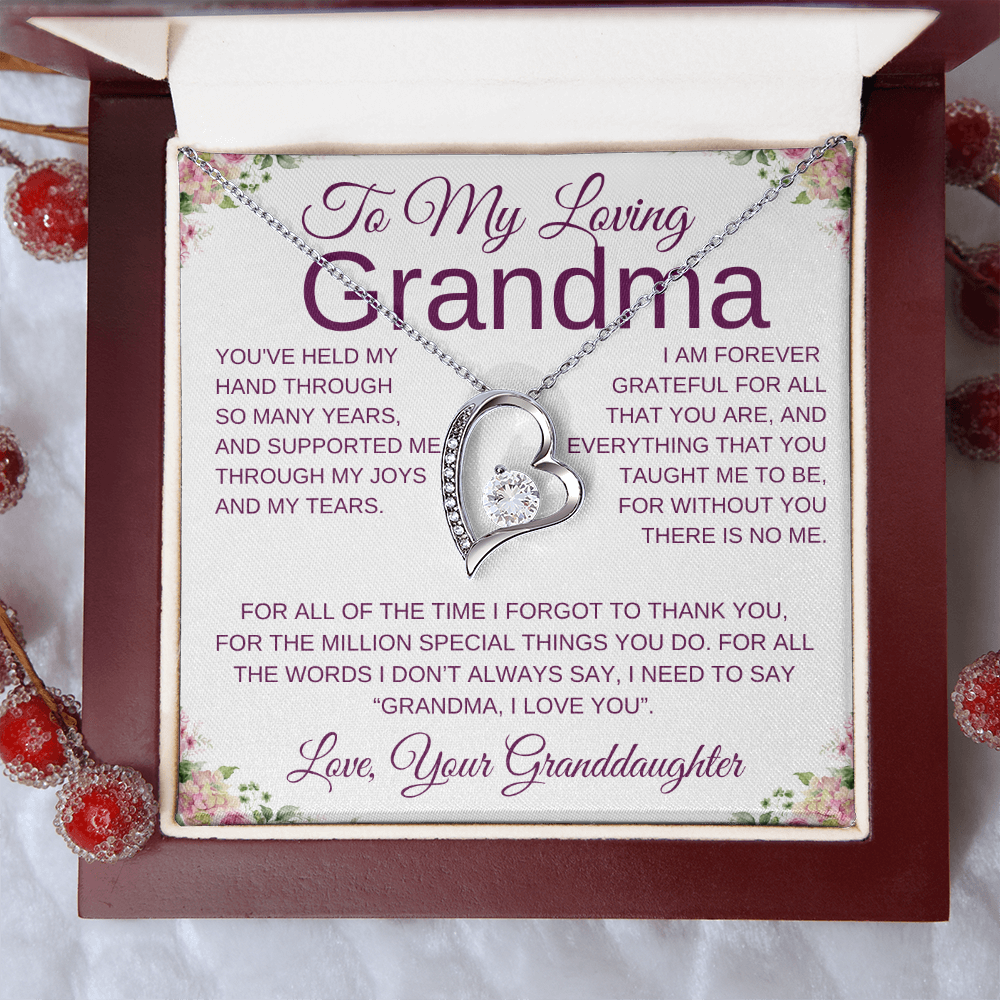To My Loving Grandma | Forever Love Necklace-Sevenedge Perfect Gifts