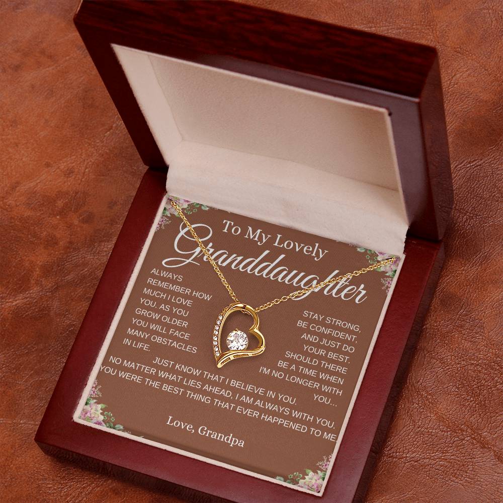 To My Granddaughter | Always Remember Forever Love Necklace-Sevenedge Perfect Gifts