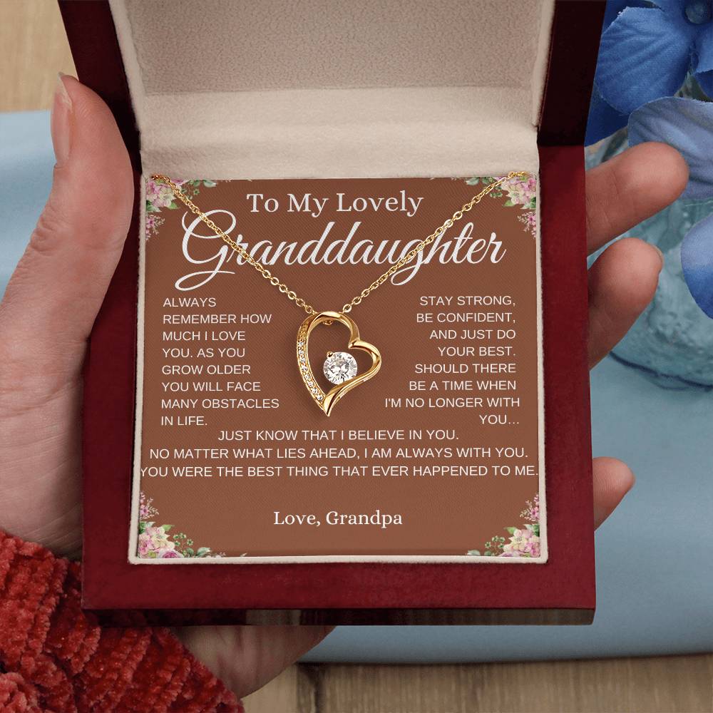 To My Granddaughter | Always Remember Forever Love Necklace-Sevenedge Perfect Gifts