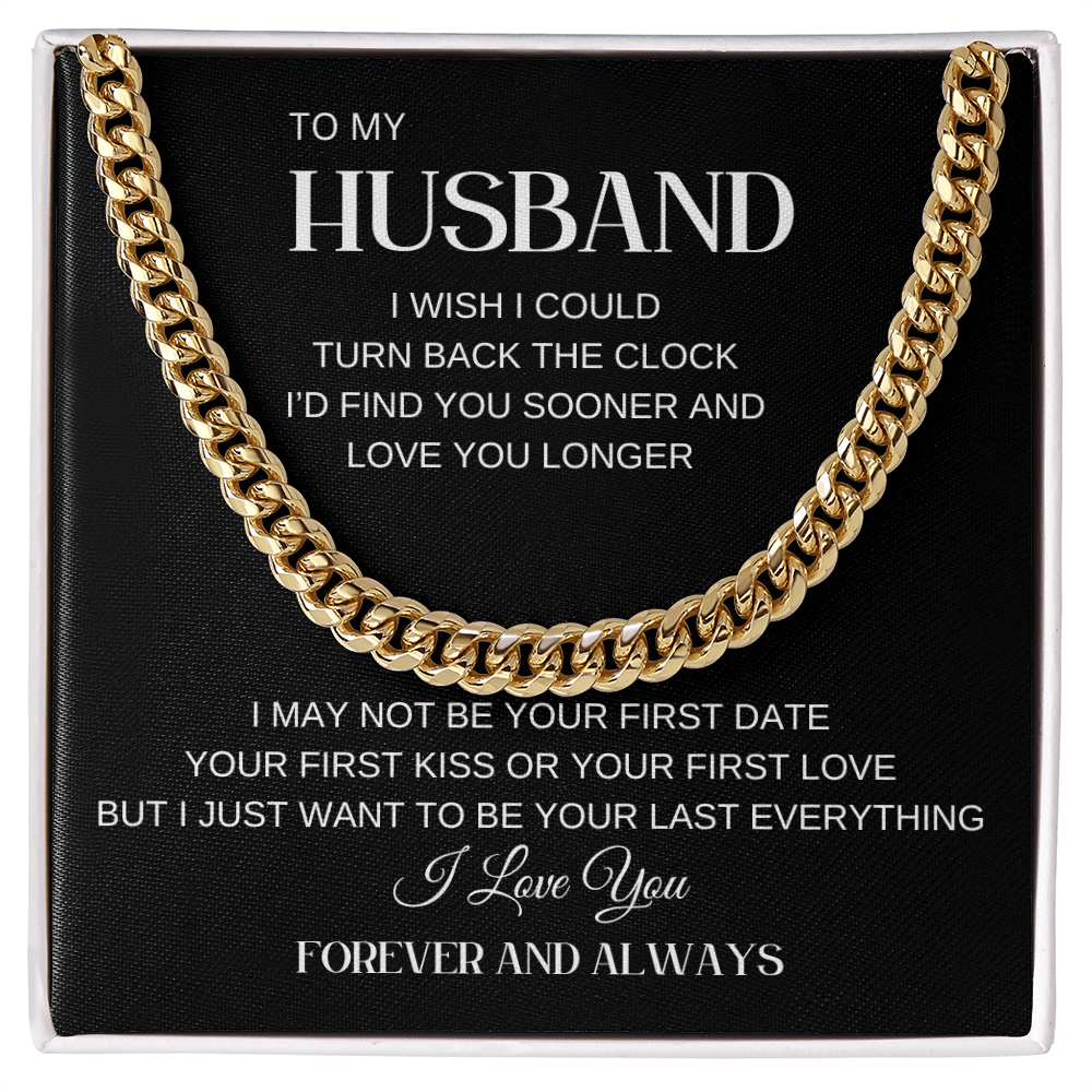 To My Husband | I Wish I Could Cuban Link Chain-Sevenedge Perfect Gifts
