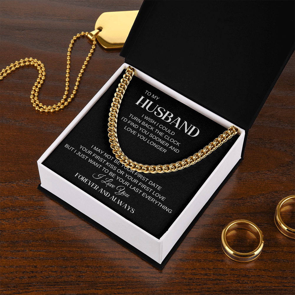 To My Husband | I Wish I Could Cuban Link Chain-Sevenedge Perfect Gifts
