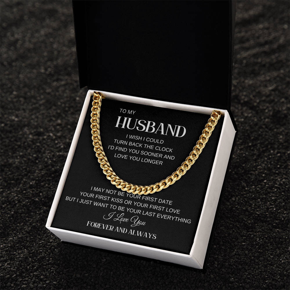 To My Husband | I Wish I Could Cuban Link Chain-Sevenedge Perfect Gifts