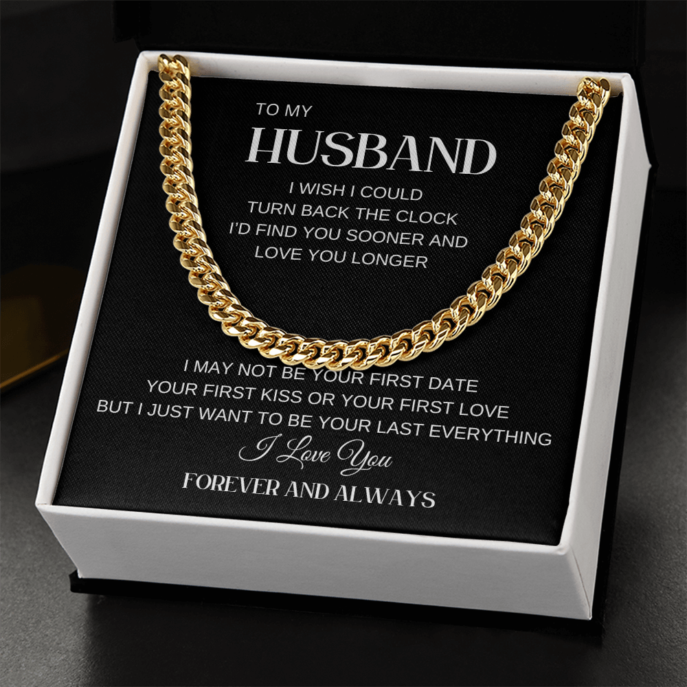 To My Husband | I Wish I Could Cuban Link Chain-Sevenedge Perfect Gifts