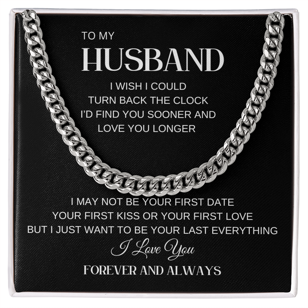 To My Husband | I Wish I Could Cuban Link Chain-Sevenedge Perfect Gifts