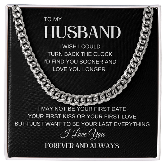 To My Husband | I Wish I Could Cuban Link Chain-Sevenedge Perfect Gifts