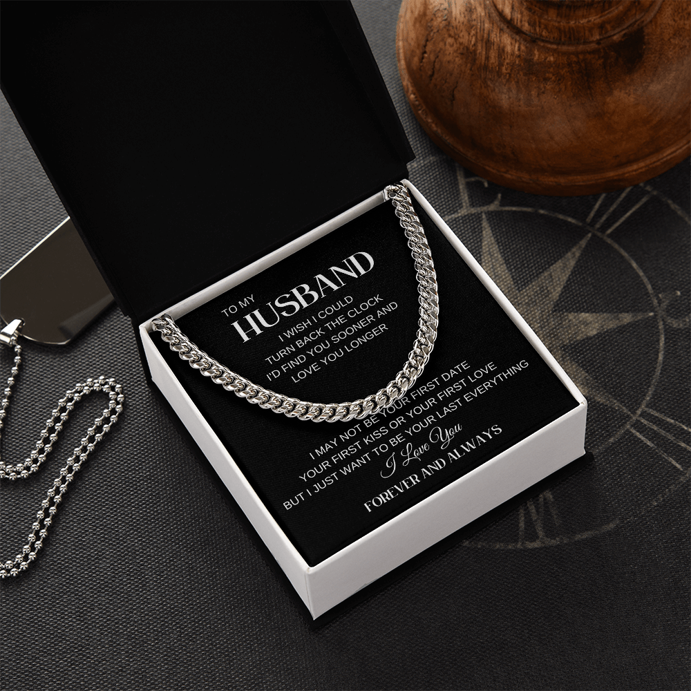 To My Husband | I Wish I Could Cuban Link Chain-Sevenedge Perfect Gifts
