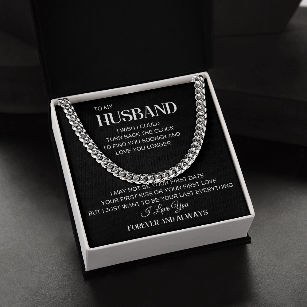To My Husband | I Wish I Could Cuban Link Chain-Sevenedge Perfect Gifts