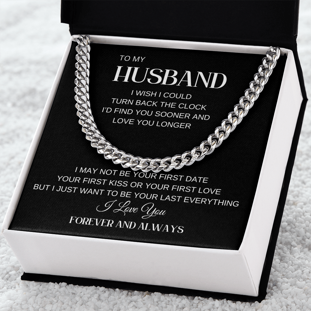 To My Husband | I Wish I Could Cuban Link Chain-Sevenedge Perfect Gifts