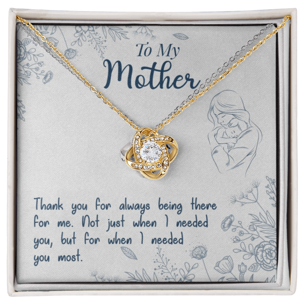 To My Mother | Thank You For Always Being There Loveknot Necklace-Sevenedge Perfect Gifts